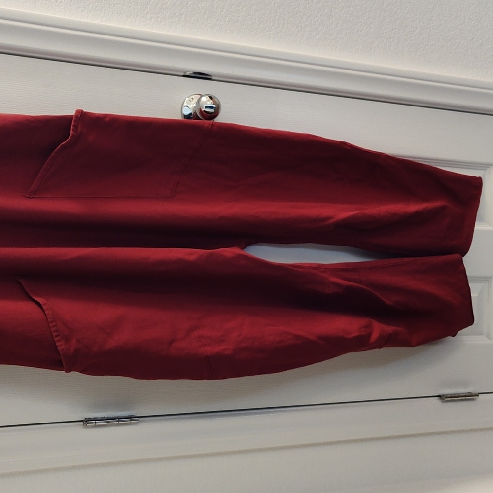 LuLaRoe Bridget Jumpsuit Size Medium Dark Red - Picture 2 of 10